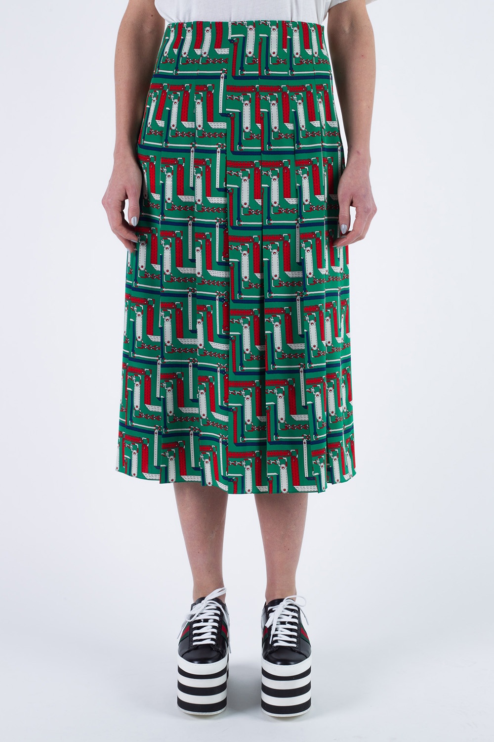 Green hotsell gucci skirt